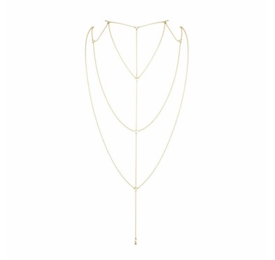 Łańcuszki na plecy i dekolt - Bijoux Indiscrets Magnifique Back & Cleavage Chain Gold